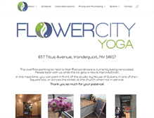 Tablet Screenshot of flowercityyoga.com